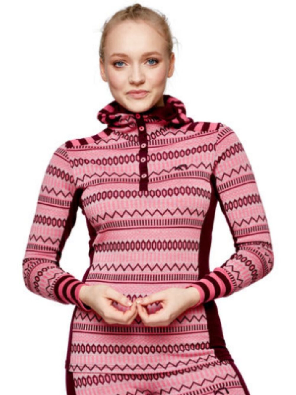 Kari Traa Rose Henley Wool Hoodie